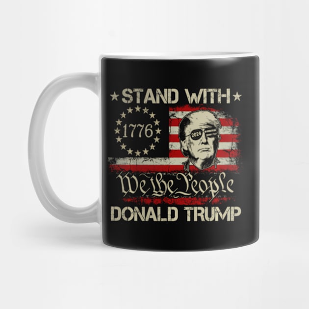 We The People Stand With Donald Trump 2024 Usa American Flag by lam-san-dan